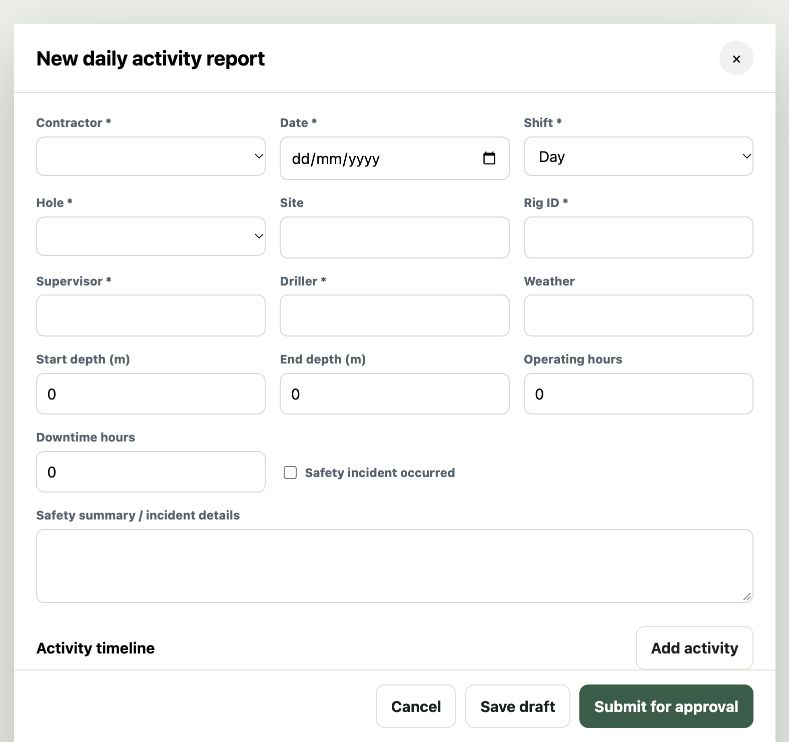 DrillOps — Easier DARs, approvals & invoicing
